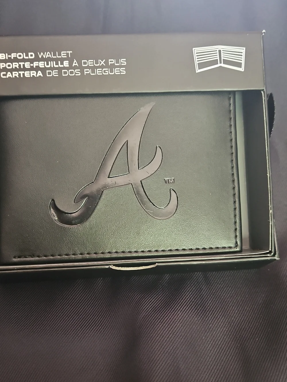 Atlanta Braves Black Bi-Fold Wallet